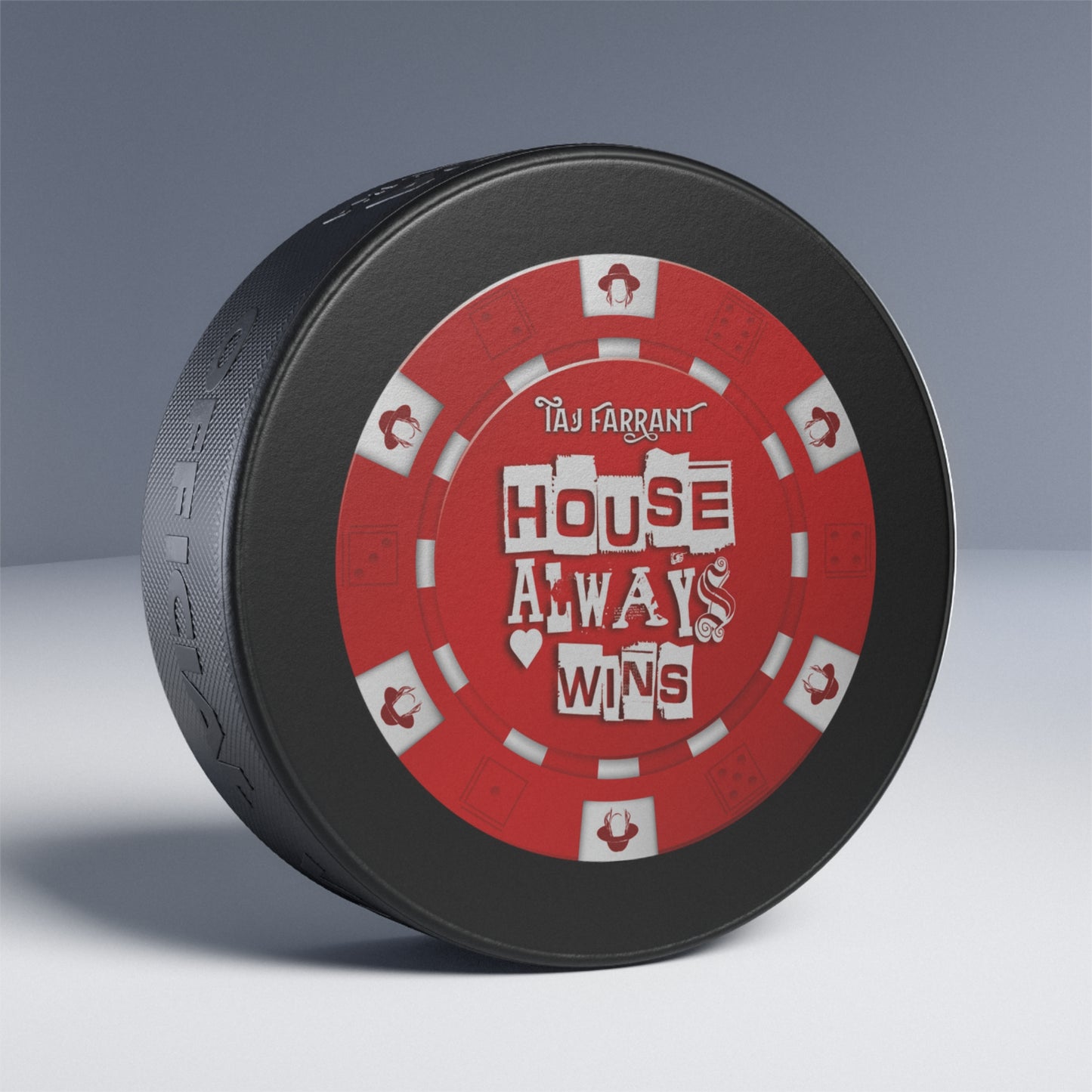 Taj Farrant "House Always Wins" Album Cover Hockey Puck